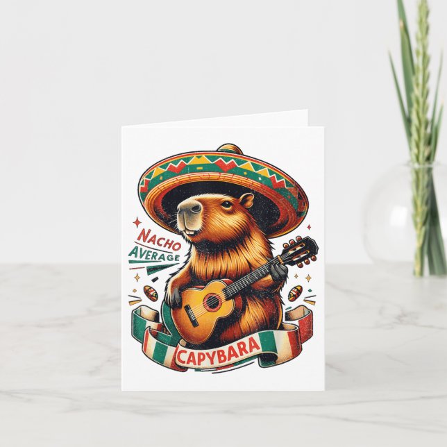 Nacho Average Capybara Cinco De Mayo Men Boys _1 Karte (Vorderseite)