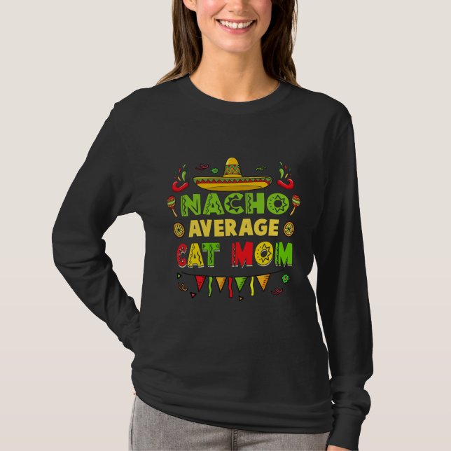 Nacho Average Cat Mama Cinco De Mayo Matching Mens T-Shirt (Vorderseite)