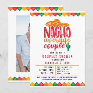 Nacho Average Couple Couples Dusche Foto Einladung