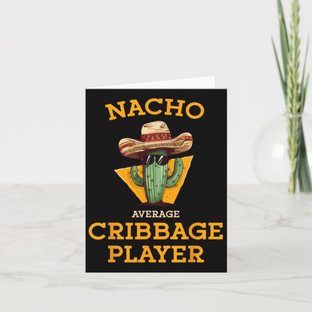 Nacho Average Cribage Player Funny Crib Card Cinc Karte (Vorderseite)