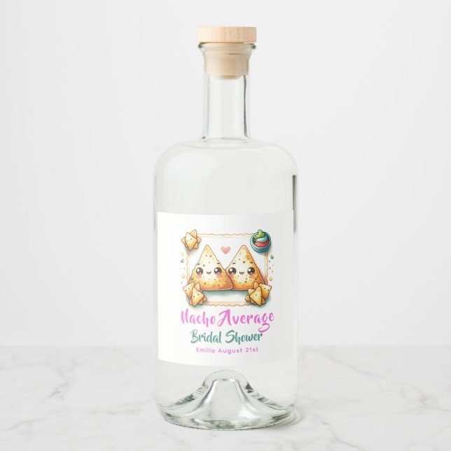 Nacho Average Fiesta! Letztes Party Brautparty Alkoholflaschenetikett (Vorderseite)