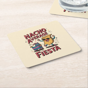 Nacho Average Fiesta - Spaß, buntes Nacho-Design Rechteckiger Pappuntersetzer
