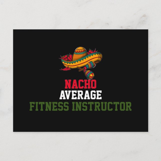Nacho Average Fitness Instructor Postkarte (Vorderseite)