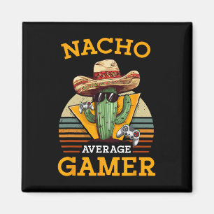 Nacho Average Gamer Video Game Player Funny Vintag Magnet