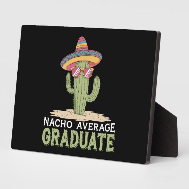 Nacho Average Graduate Cactus Abschluss Mexican Fotoplatte (Seite)