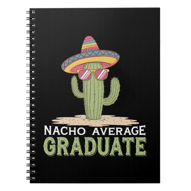 Nacho Average Graduate Cactus Abschluss Mexican Notizblock (Vorderseite)