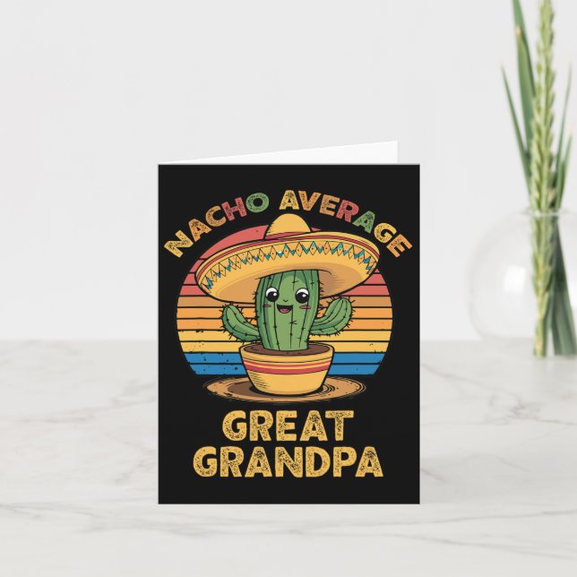 Nacho Average Great Opa Matching Mexican Cinco Karte (Vorderseite)