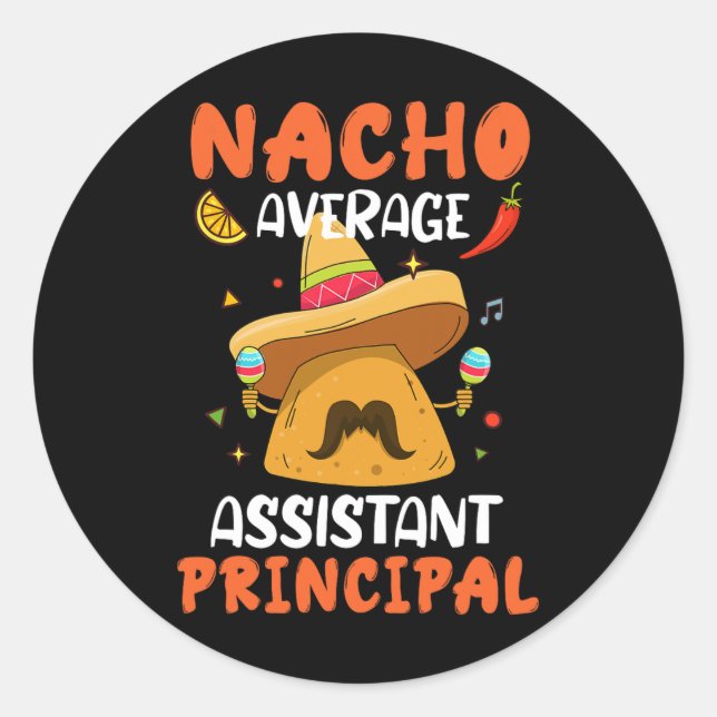 Nacho Average Istant Hauptrestaurant Mexican Cinco Runder Aufkleber (Vorderseite)