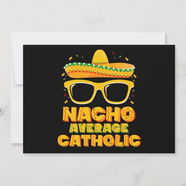Nacho Average Katholische Kirche Cinco De Mayo Einladung (Vorderseite)