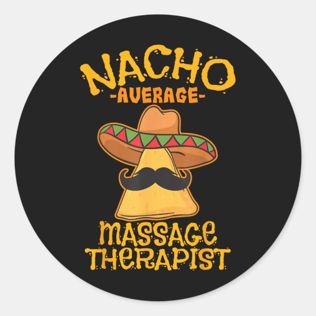 Nacho Average Magier Meuse Cinco De Mayo P Runder Aufkleber (Vorderseite)