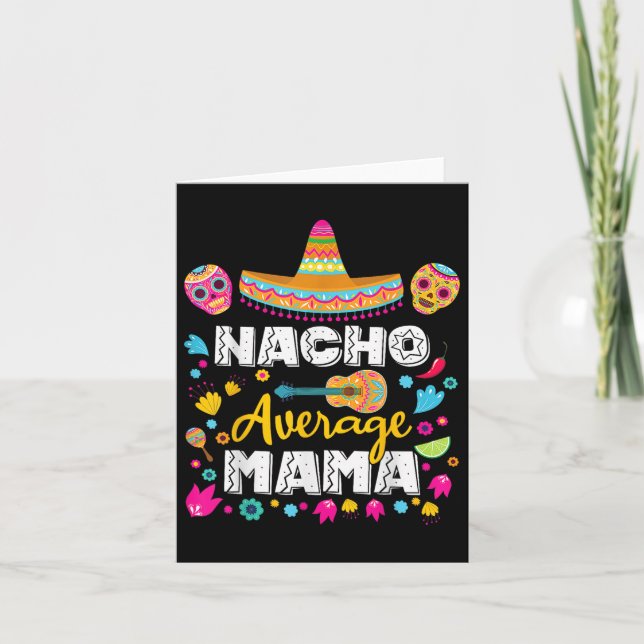 Nacho Average Mama Cinco De Mayo Mexican Matching Karte (Vorderseite)