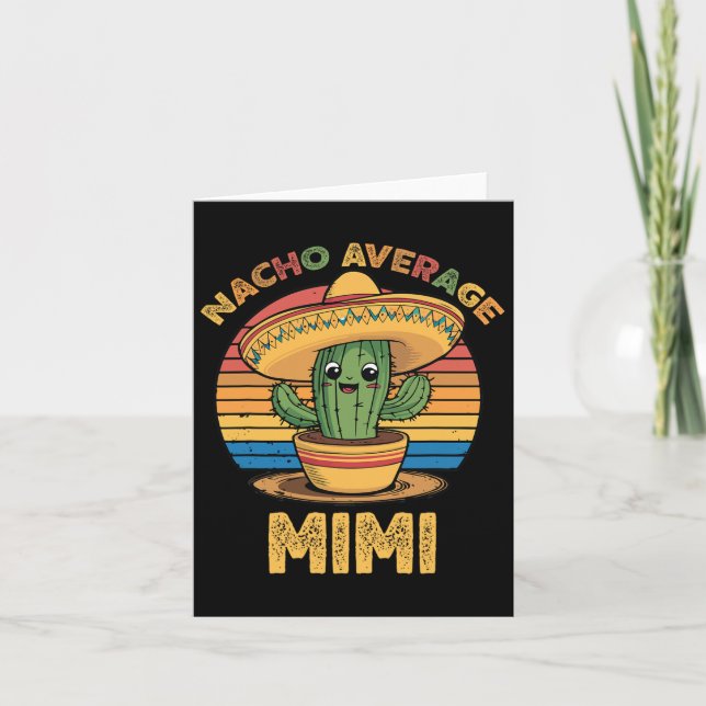 Nacho Average Mimi Matching Mexican Cinco De Mayo Karte (Vorderseite)