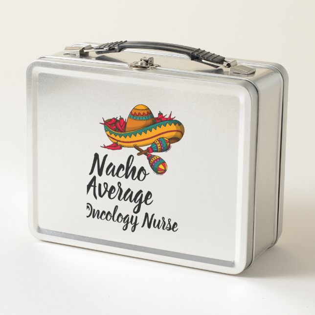 Nacho Average Oncology Nurse - Funny Cinco De Mayo Metall Brotdose (Vorderseite)