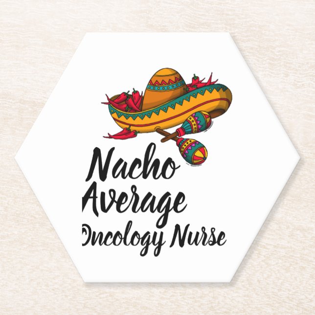 Nacho Average Oncology Nurse - Funny Cinco De Mayo Untersetzer (Vorderseite)