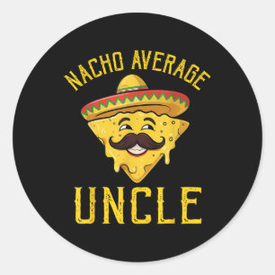 Nacho Average Onkel Shirt Matching Family Cinco De Runder Aufkleber