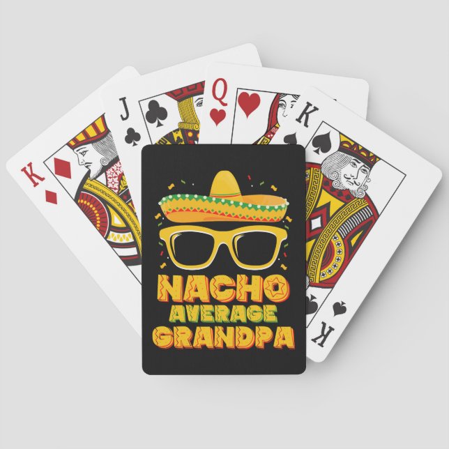 Nacho Average Opa Cinco De Mayo Family Spielkarten (Rückseite)
