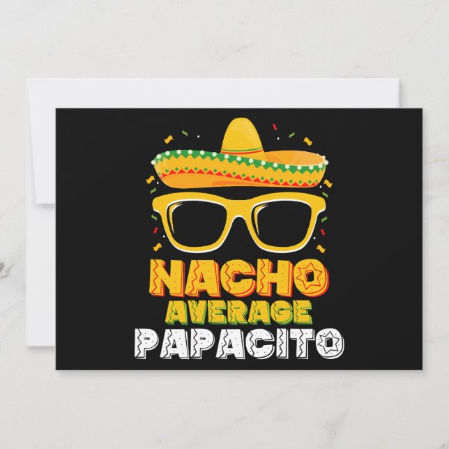 Nacho Average Papacito Vater Cinco De Mayo Einladung (Vorderseite)