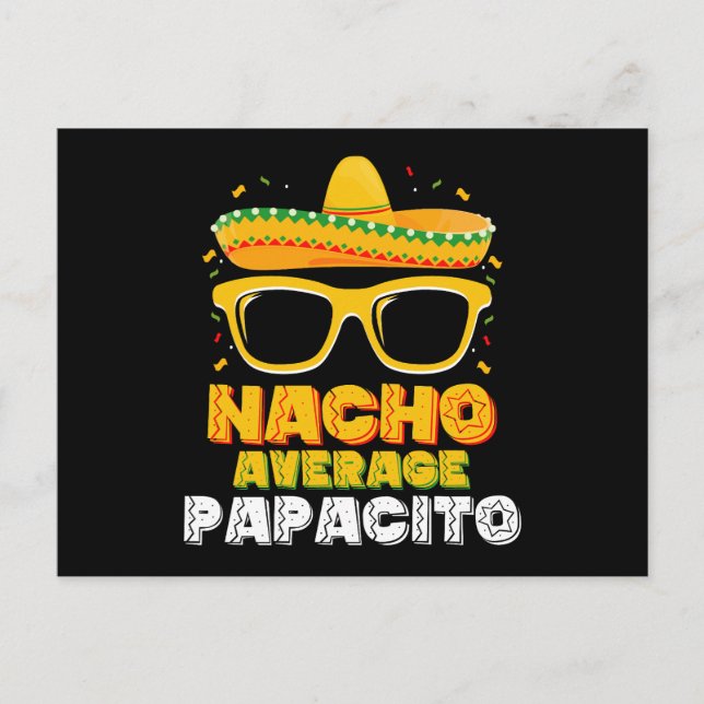 Nacho Average Papacito Vater Cinco De Mayo Postkarte (Vorderseite)