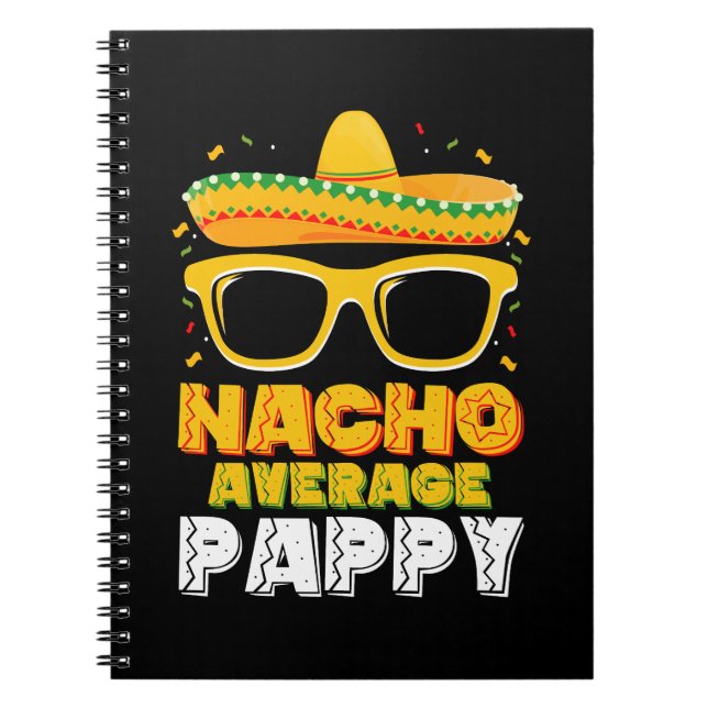 Nacho Average Pappy Vater Family Cinco De Mayo Notizblock (Vorderseite)