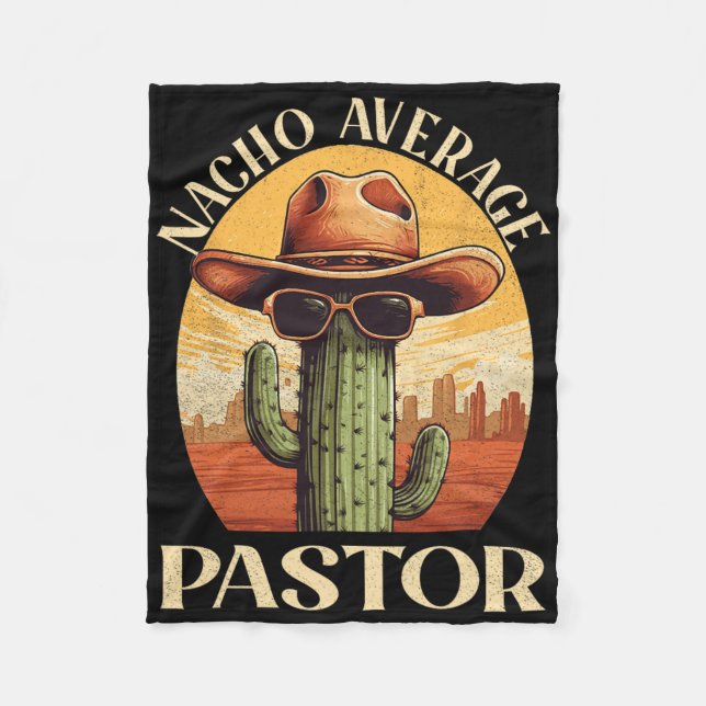 Nacho Average Pastor Cinco De Mayo Mexican Fathers Fleecedecke (Vorderseite)