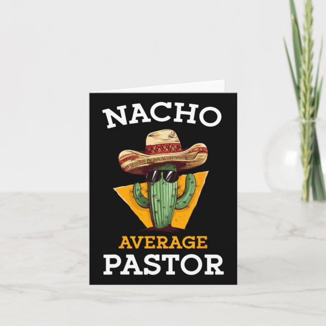Nacho Average Pastor Preacher Religious Leader Cin Karte (Vorderseite)