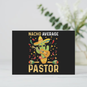 Nacho Average Pastor Religious Leader Cinco De May Dankeskarte