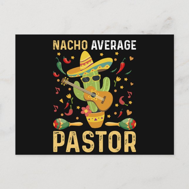 Nacho Average Pastor Religious Leader Cinco De May Postkarte (Vorderseite)
