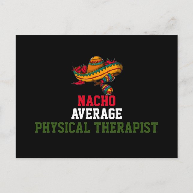 Nacho Average Physiotherapeut Postkarte (Vorderseite)