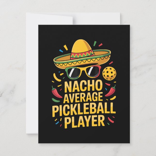 Nacho Average Pickleball Player Ankündigung (Vorderseite)