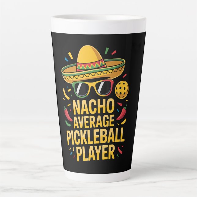 Nacho Average Pickleball Player Milchtasse (Vorderseite)