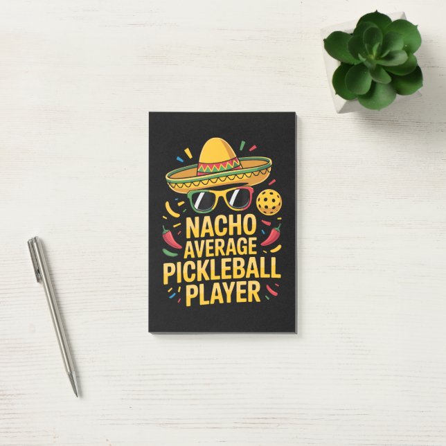 Nacho Average Pickleball Player Post-it Klebezettel (Büro)