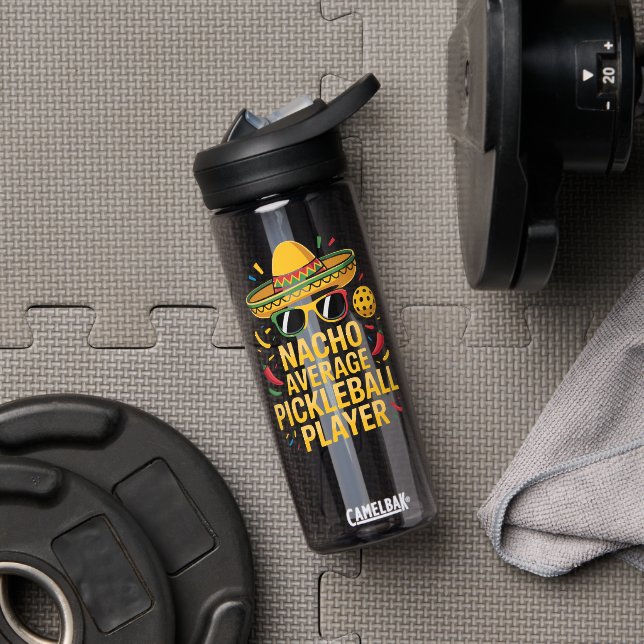 Nacho Average Pickleball Player Trinkflasche (Fitnessstudio (gedreht))