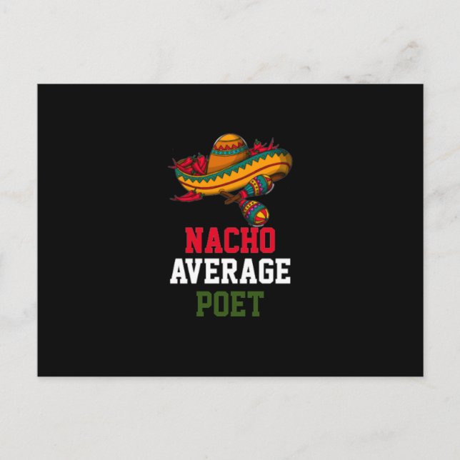 Nacho Average Poet Postkarte (Vorderseite)