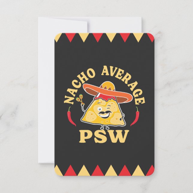 Nacho Average PSW Funny Caregivers Dankeskarte (Vorderseite)