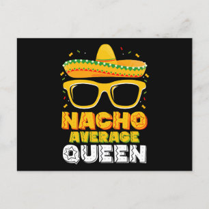 Nacho Average Queen Girl Family Cinco De Mayo Postkarte