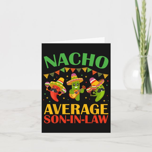Nacho Average Schwiegersohn Funny Cinco De Mayo Me Karte (Vorderseite)