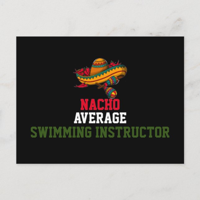 Nacho Average Schwimmlehrer Postkarte (Vorderseite)