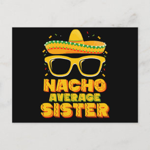Nacho Average Sister Cinco De Mayo Matching Family Postkarte