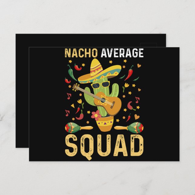 Nacho Average Squad Cinco De Mayo Mexiko Party Postkarte (Vorne/Hinten)