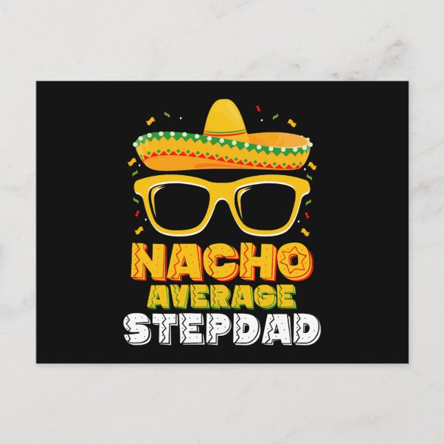 Nacho Average Stepdad Vater Cinco De Mayo Postkarte (Vorderseite)