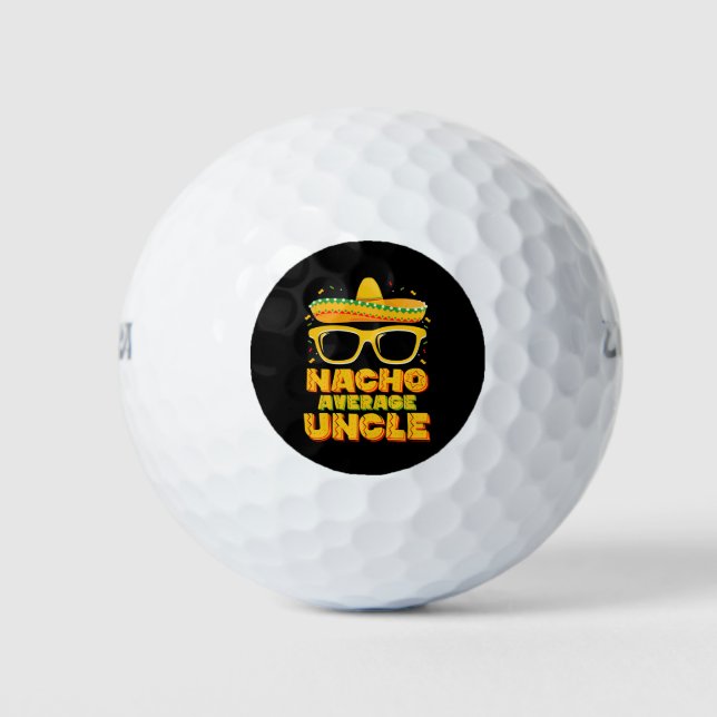 Nacho Average Uncle Cinco De Mayo Matching Family Golfball (Vorderseite)