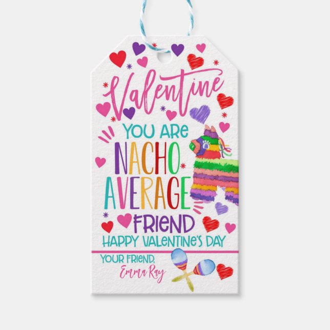 Nacho Average Valentine Favor Tag Geschenkanhänger (Vorderseite)