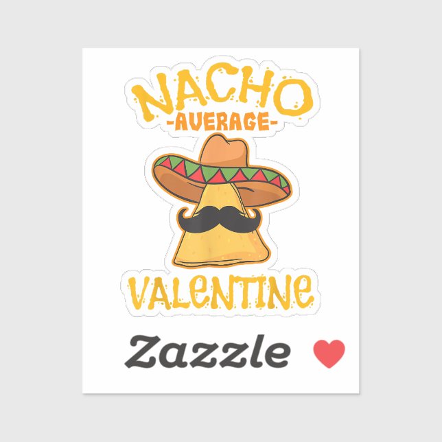 Nacho Average Valentine Mexican Couple Valentine Aufkleber (Blatt)