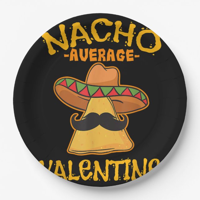 Nacho Average Valentine Mexican Couple Valentine Pappteller (Vorderseite)