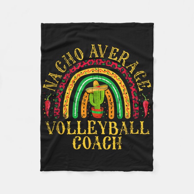 Nacho Average Volleyll Coach Cinco De Mayo Mexiko Fleecedecke (Vorderseite)