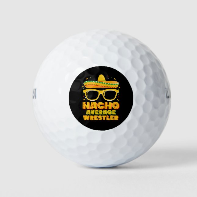 Nacho Average Wrestler Wrestling Cinco de Mayo Golfball (Vorderseite)