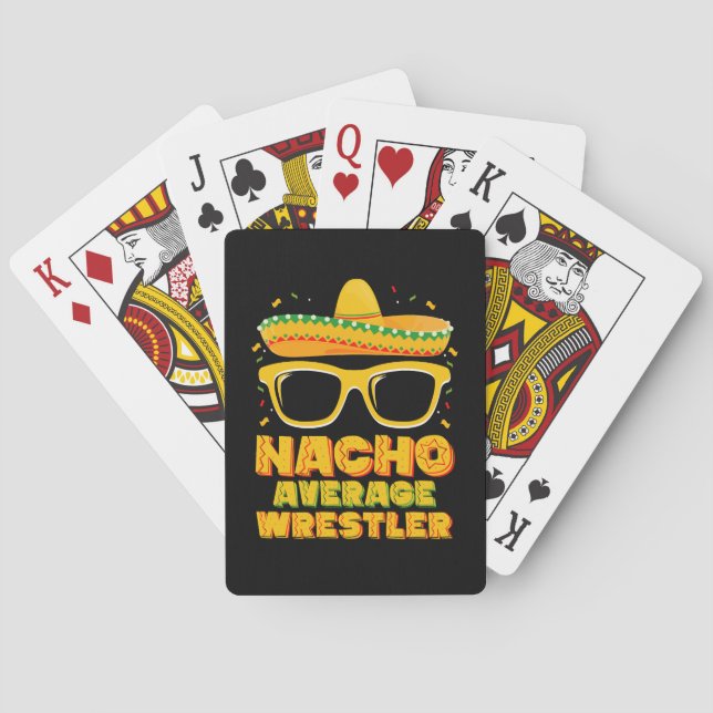 Nacho Average Wrestler Wrestling Cinco de Mayo Spielkarten (Rückseite)