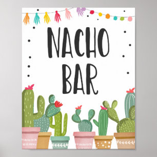 Nacho-Bar Mexican Food Kaktus-Fiesta-Tischschild Poster
