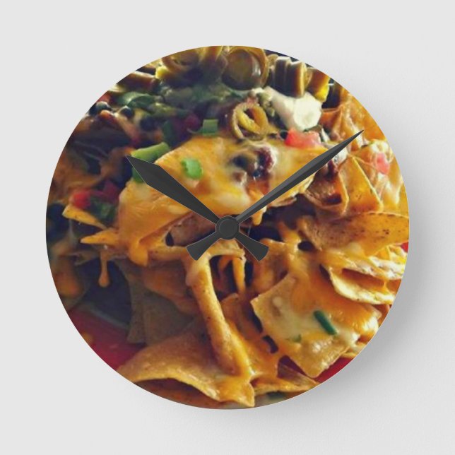 Nacho Clock Runde Wanduhr (Vorderseite)