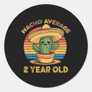 Nacho Durchschnitt 2 Jahre alt Cinco De Mayo 2. Bi Runder Aufkleber